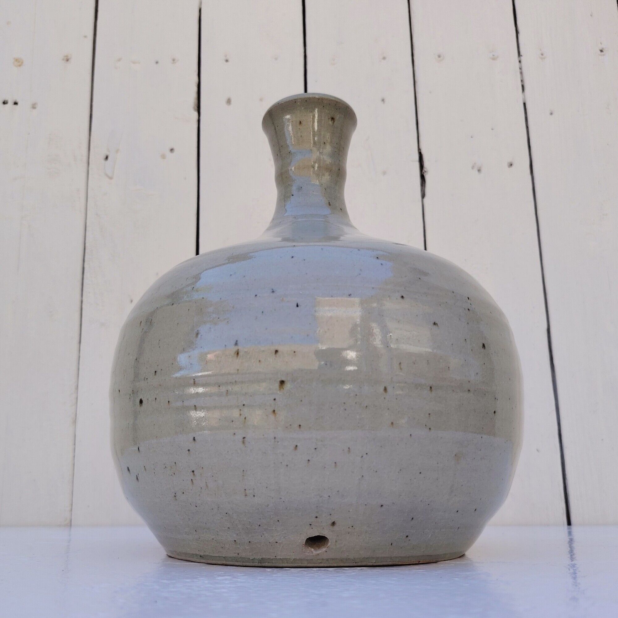 Pied de lampe en grès émaillé, Morvan, vintage
