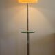 1930s Floor Nickel Lamp with Side Table – Functionalism, Bauhaus