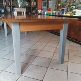 Solid walnut table circa 1980 with double patina