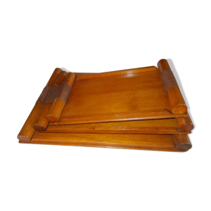 Set de 3 plateaux bois