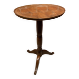 Wooden pedestal table