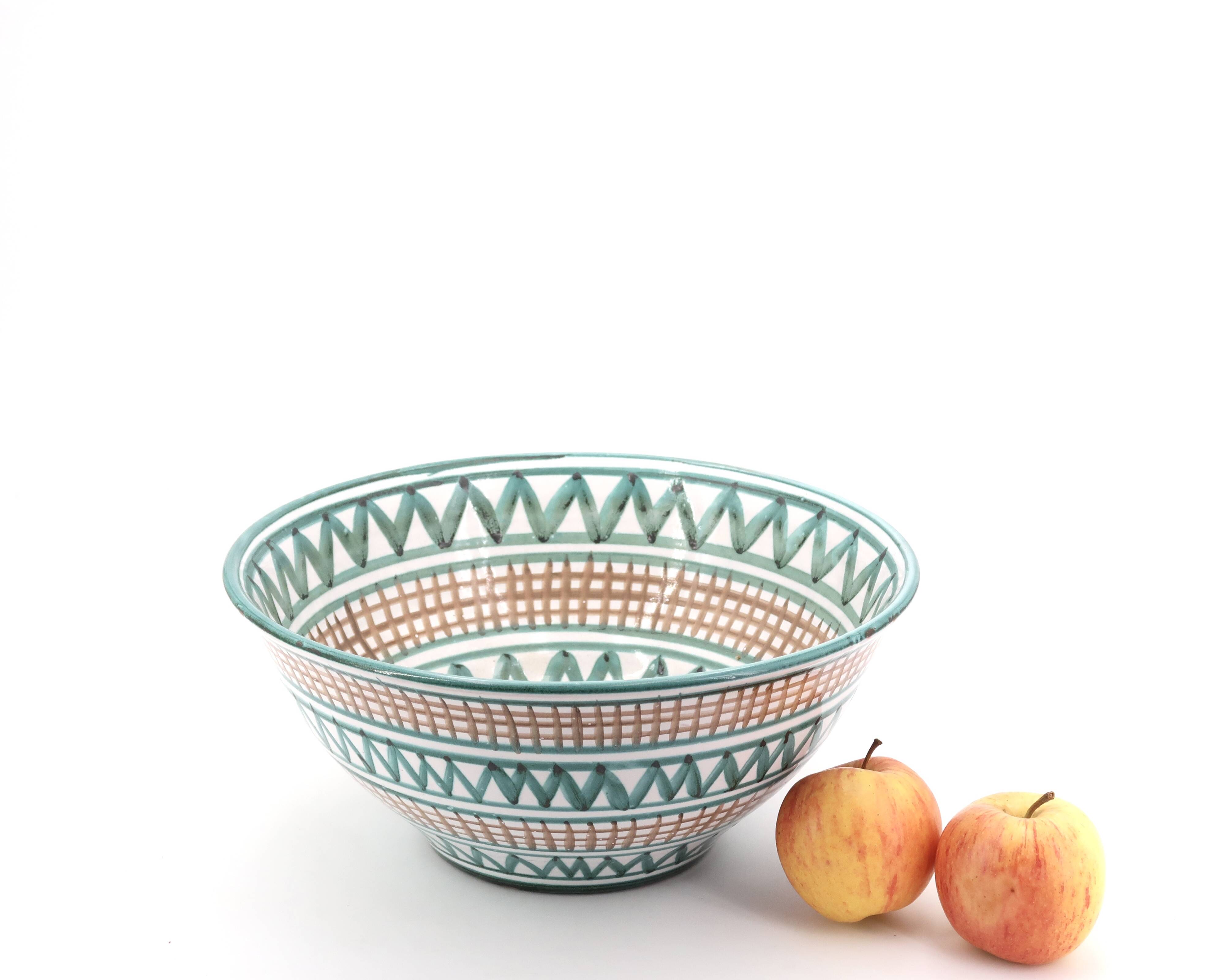 Large ceramic salad bowl Robert Picault Vallauris 60s