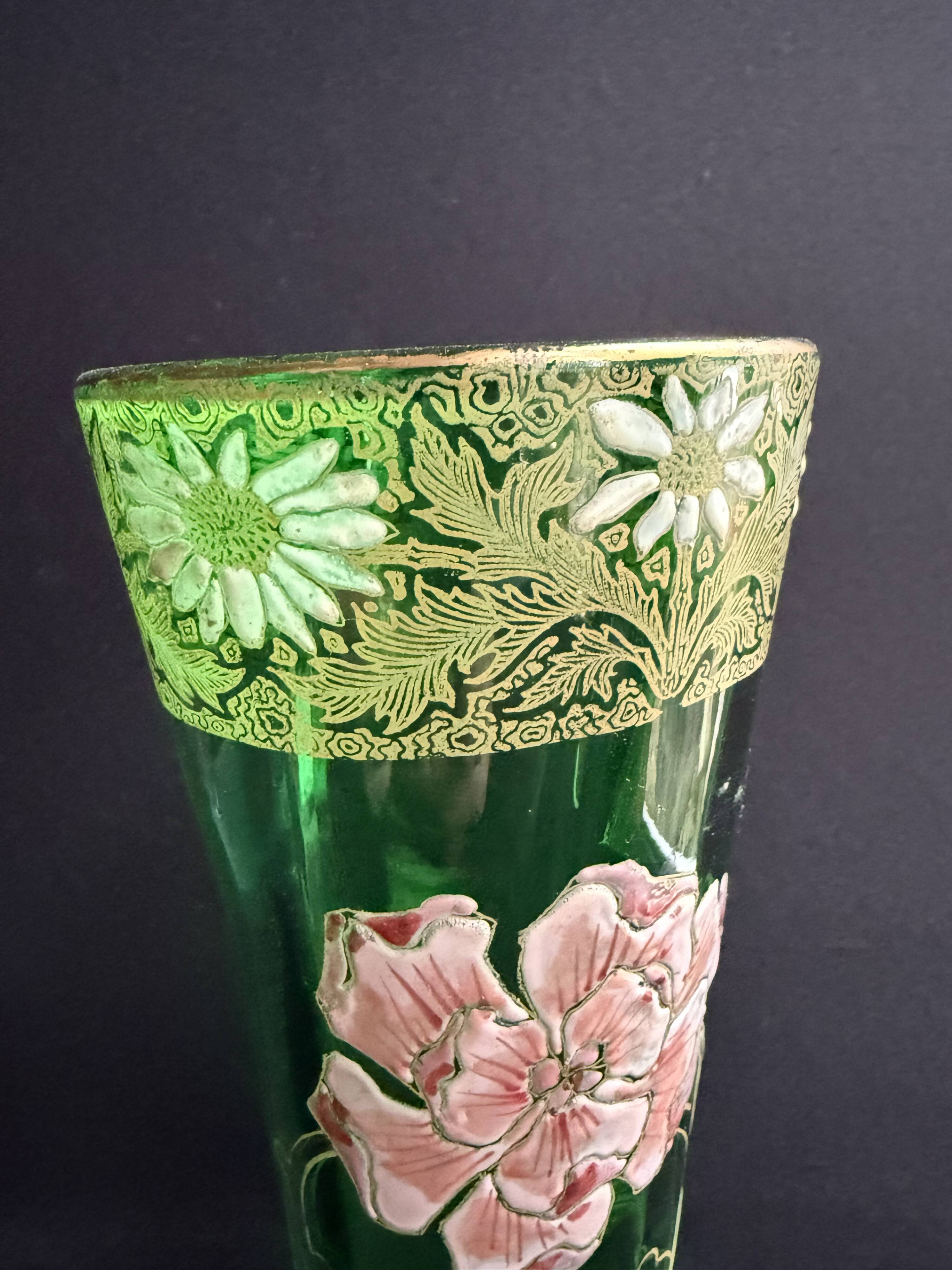 Vase émaillé – Cornet Printemps – F. T. Legras (1839-1916)
