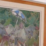 Original Swedish oil on panel – “Seated Figure” by Gösta Stawåsen – vintage & framed – 38 × 29 cm (15.0" × 11.4")