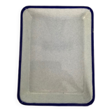 Enamelled sheet metal plate tray