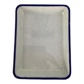 Enamelled sheet metal plate tray