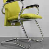 1970s German Tubular Armchair or Desk Chair, Restored