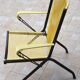 Lounge folding chair by André Montpoix in yellow scoubidou - 1960's