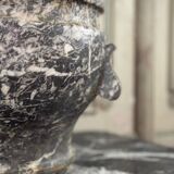 Large grey marble mortar from the Ardennes, 18th century.