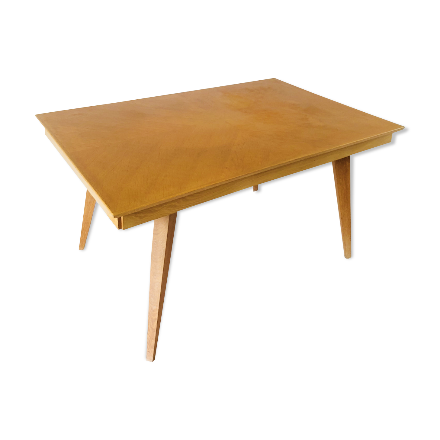 Oak table with compass feet