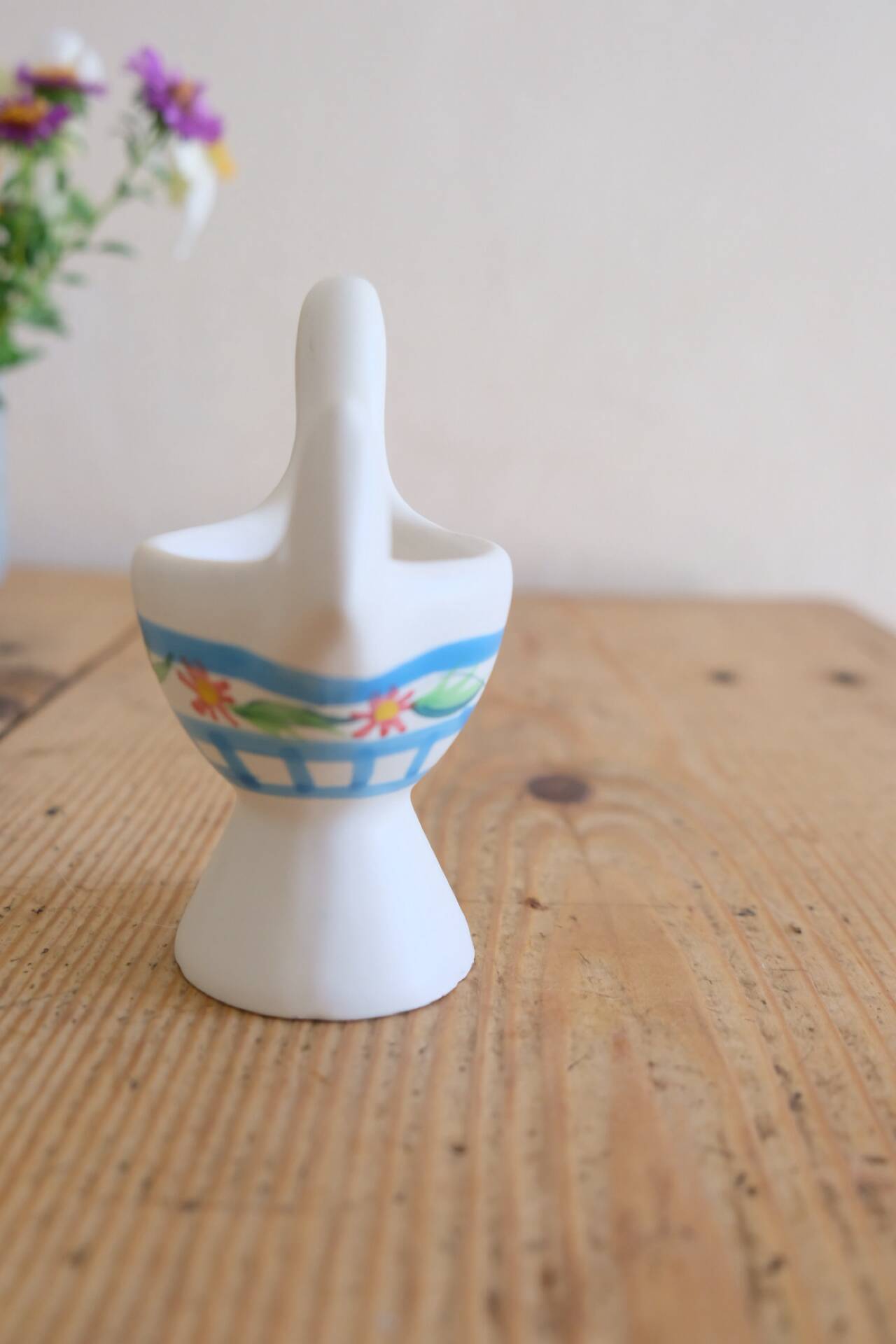 Bird-shaped ceramic egg cup – unique piece – collector – probably