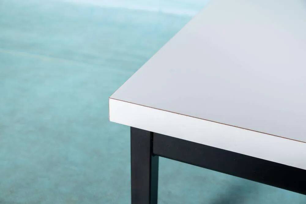 80s Memphis style coffee table, black and white side table.