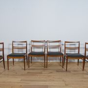 Chaises de salle à manger en teck du milieu du siècle, années 1960, ensemble de 6