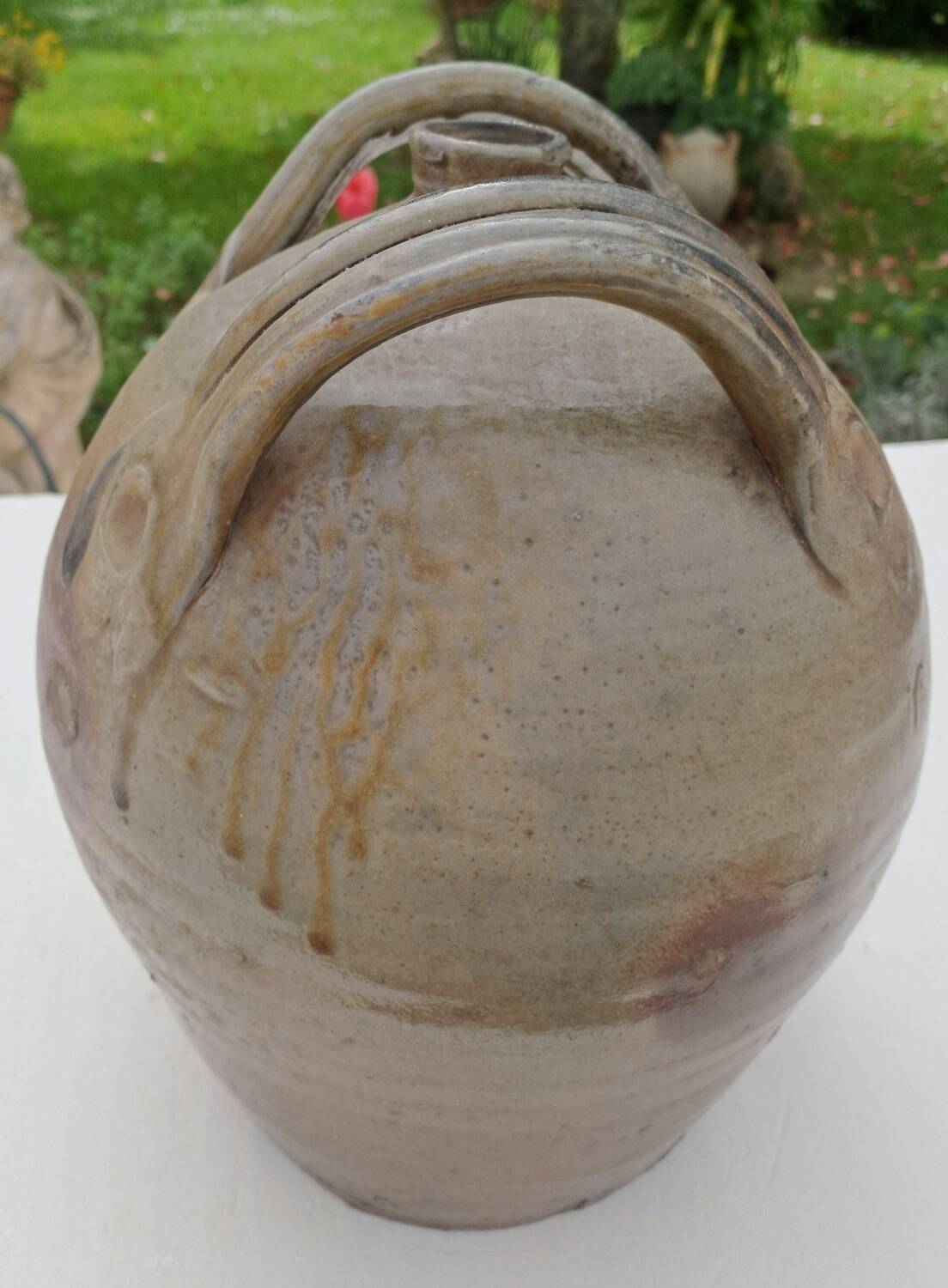 Glazed stoneware jug