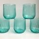 Set of 5 water green water glasses 50s