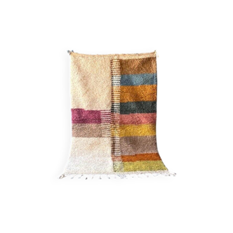 Handmade natural wool rug, size 100 x 200 cm