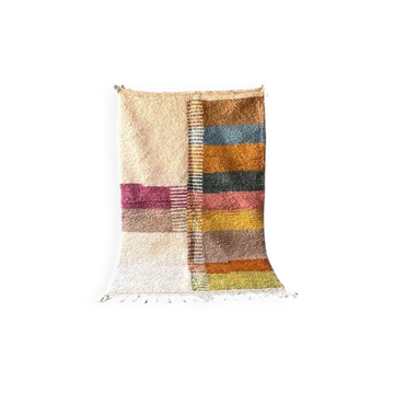Tapis en laine naturelle artisanale taille 100 x 200 cm