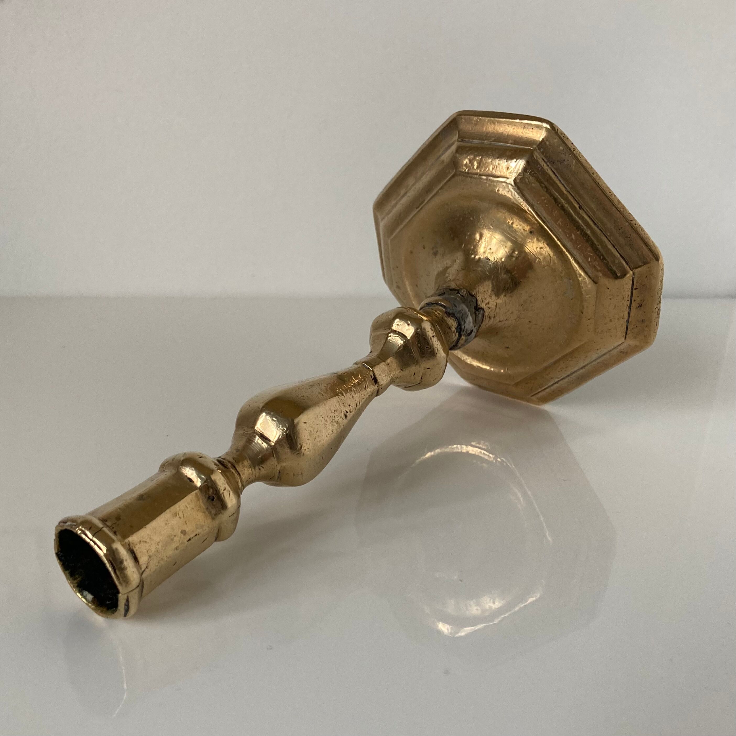 Louis XIV style bronze candle holder