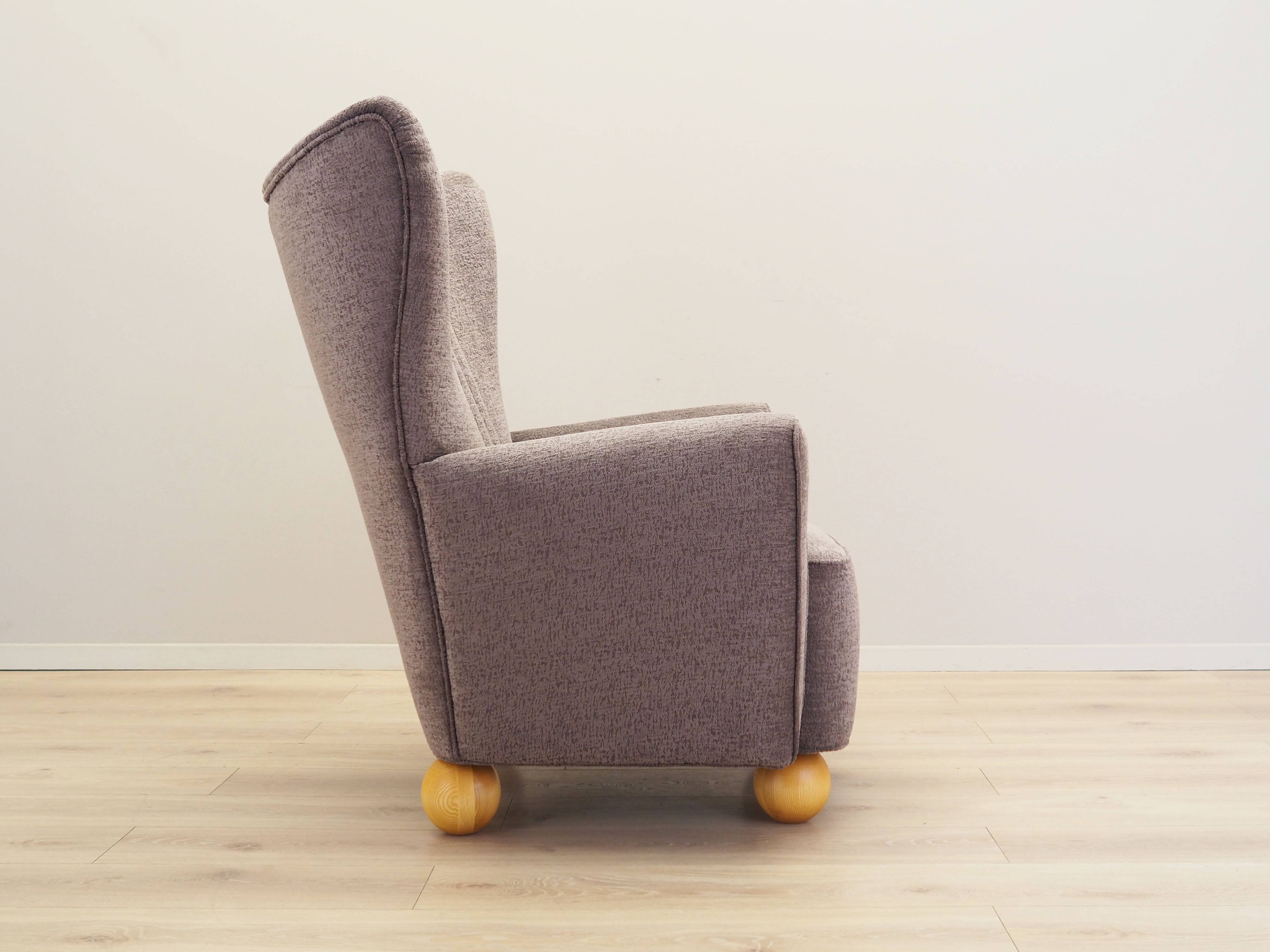 Grey armchair, Scandinavian design, production: Denmark