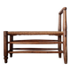 Turned wooden bench and straw - 1950s