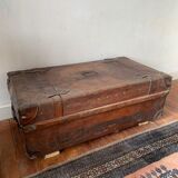 Old leather trunk