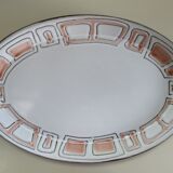 Oval serving dish in niderviller stoneware.vintage mesh model