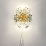 Pair of faceted crystal wall lights / sconces by Kinkeldey, Germany, 1970s