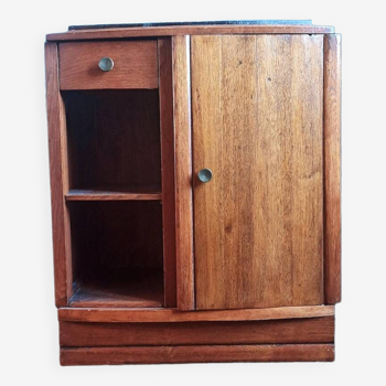 Table de chevet en bois massif vintage/ meuble de rangement en bois