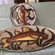 Service à poisson Vallauris plat + 12 assiettes