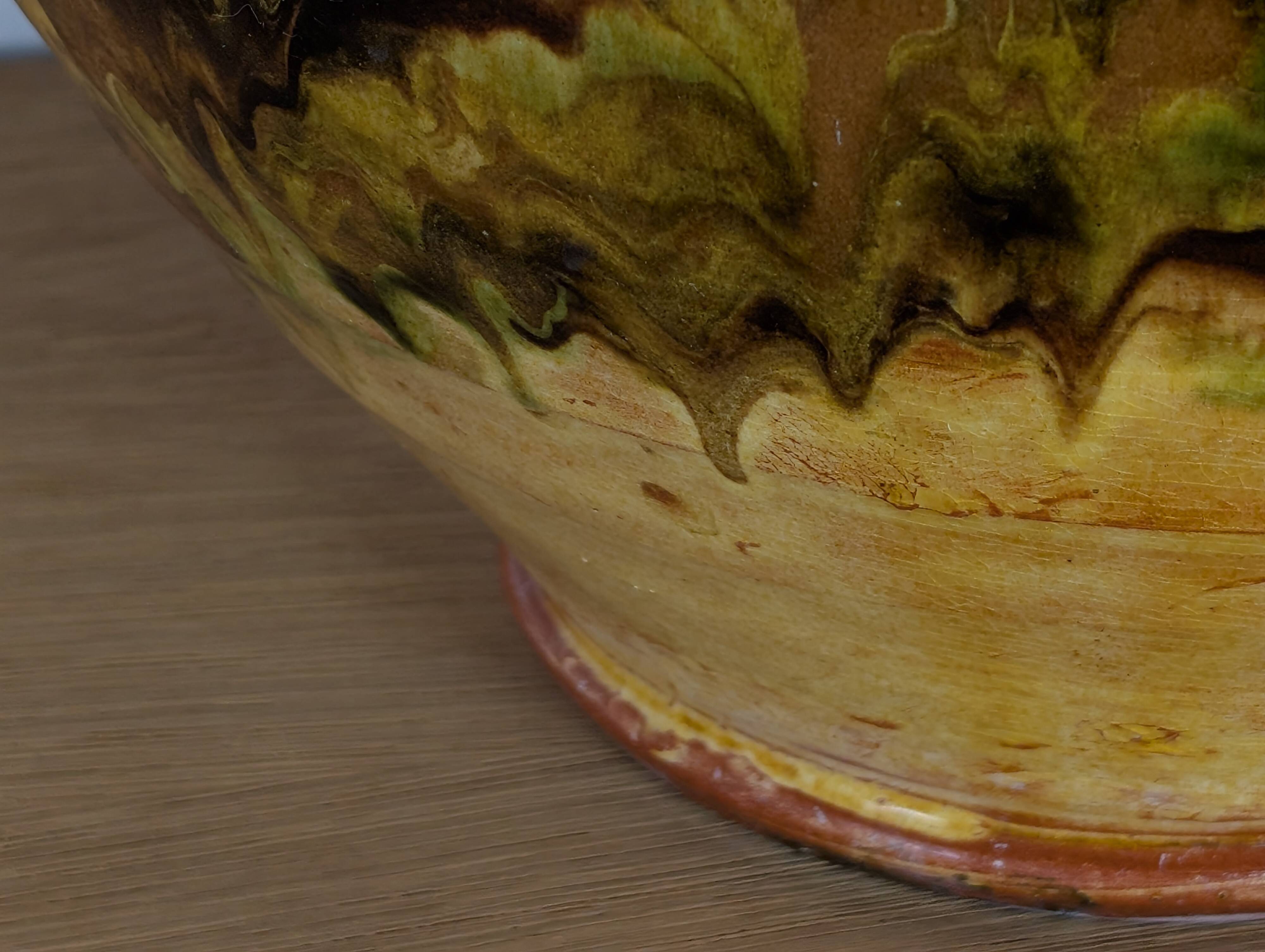 Glazed earthenware planter