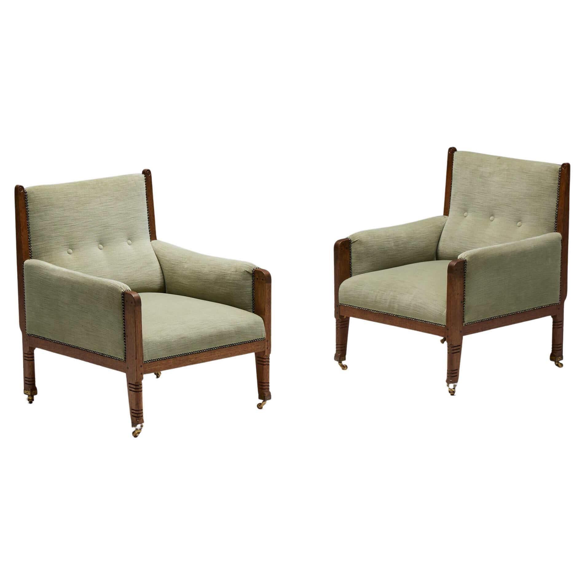 Lounge Chairs by Jac. van den Bosch, Netherlands, 1920s