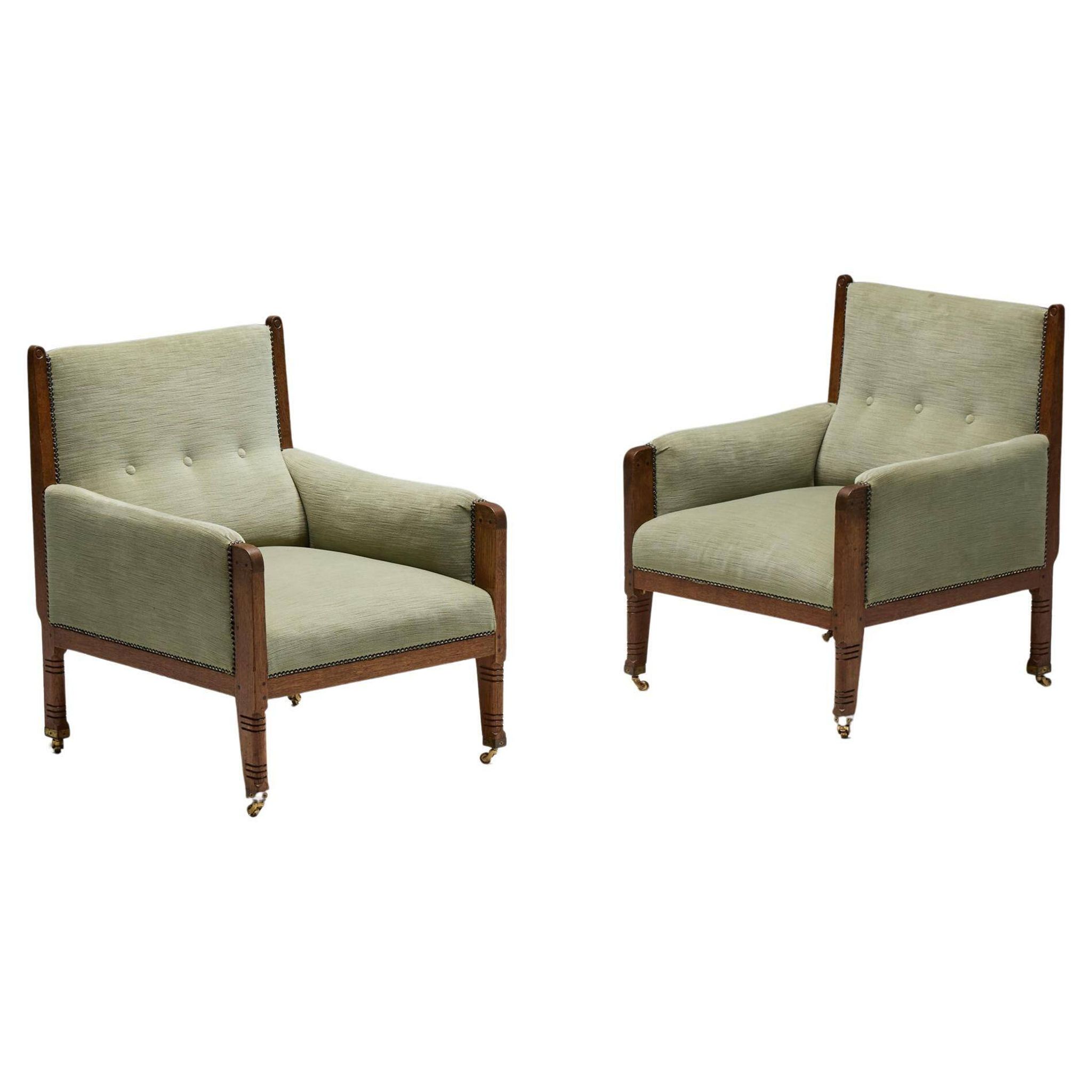 Lounge Chairs by Jac. van den Bosch, Netherlands, 1920s