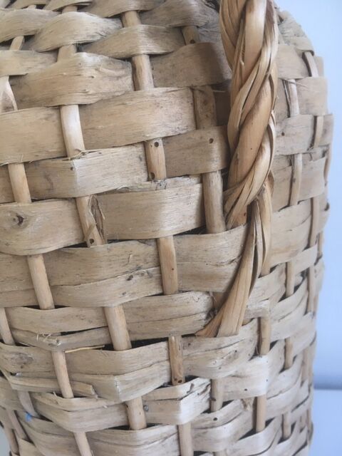 Demijohn old dress in vintage rattan
