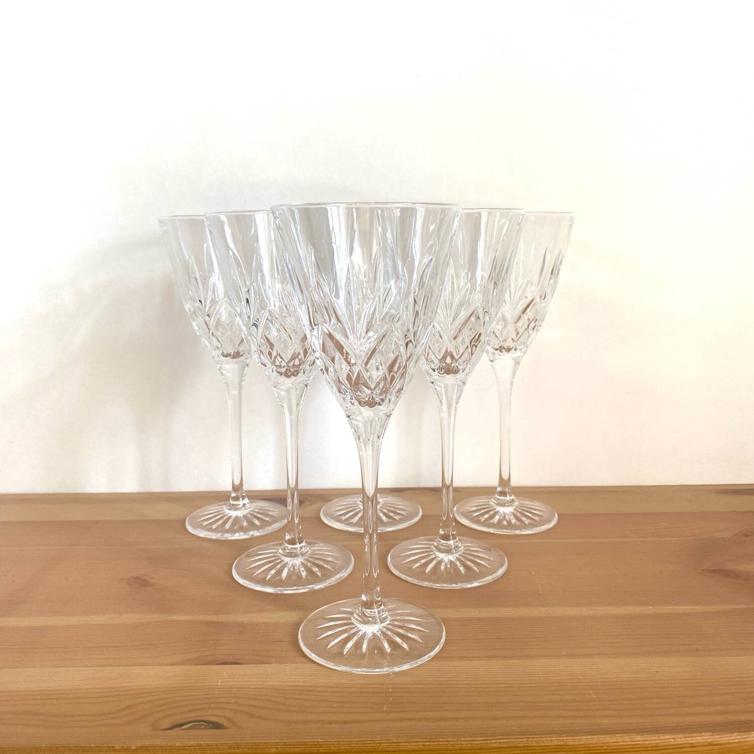 Thomas webb wine glasses - crystal - roméo model - vintage