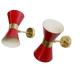 Pair of appliques in the style of Italian creations of the 50s