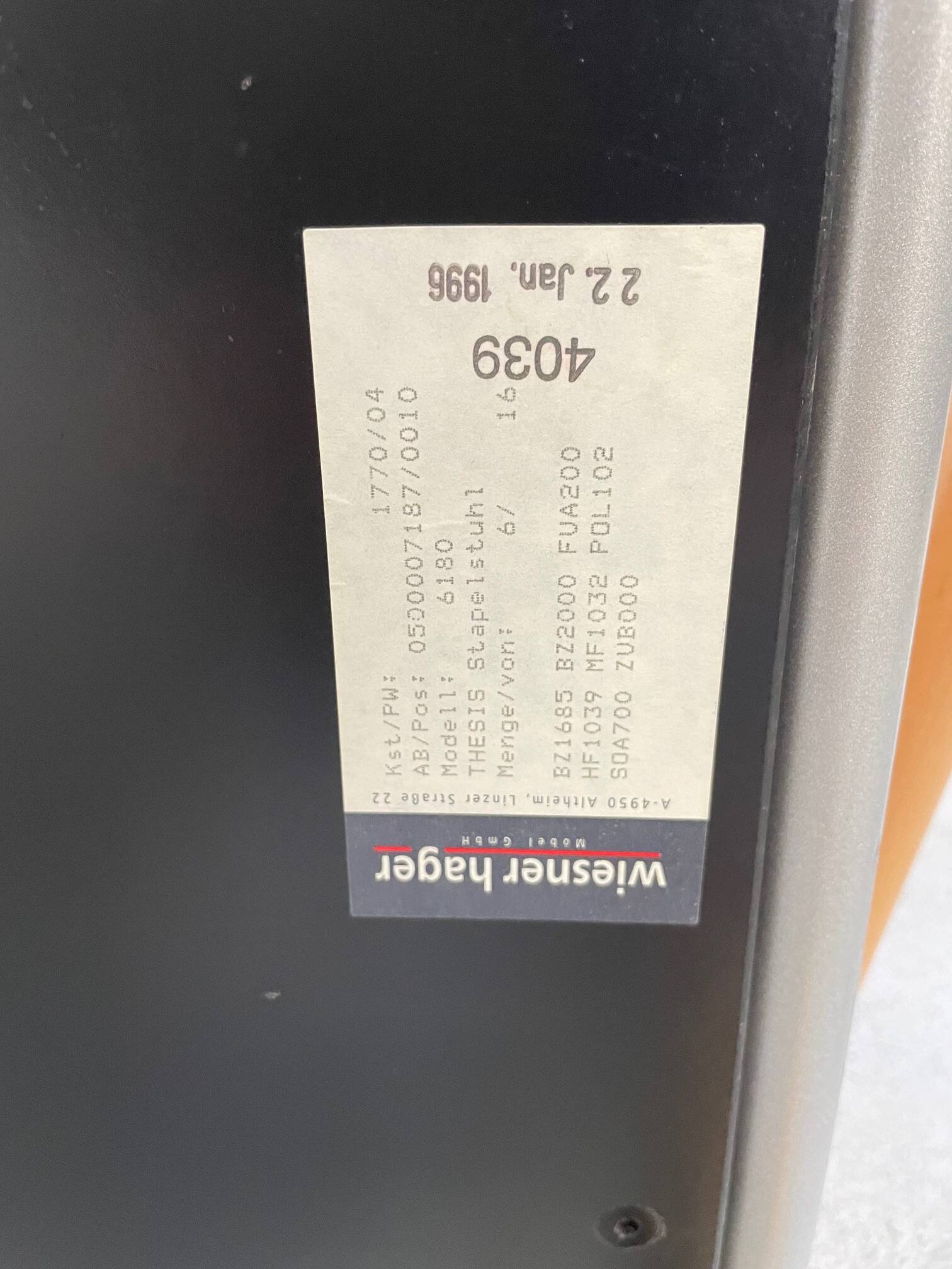 Set of 2 Vintage Dining Chairs Thesis by Wiesner Hager, Austria 1990s