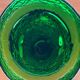 Mid-century modern green Italian glass vase by Wayne Husted for Stelvia, 1970s.