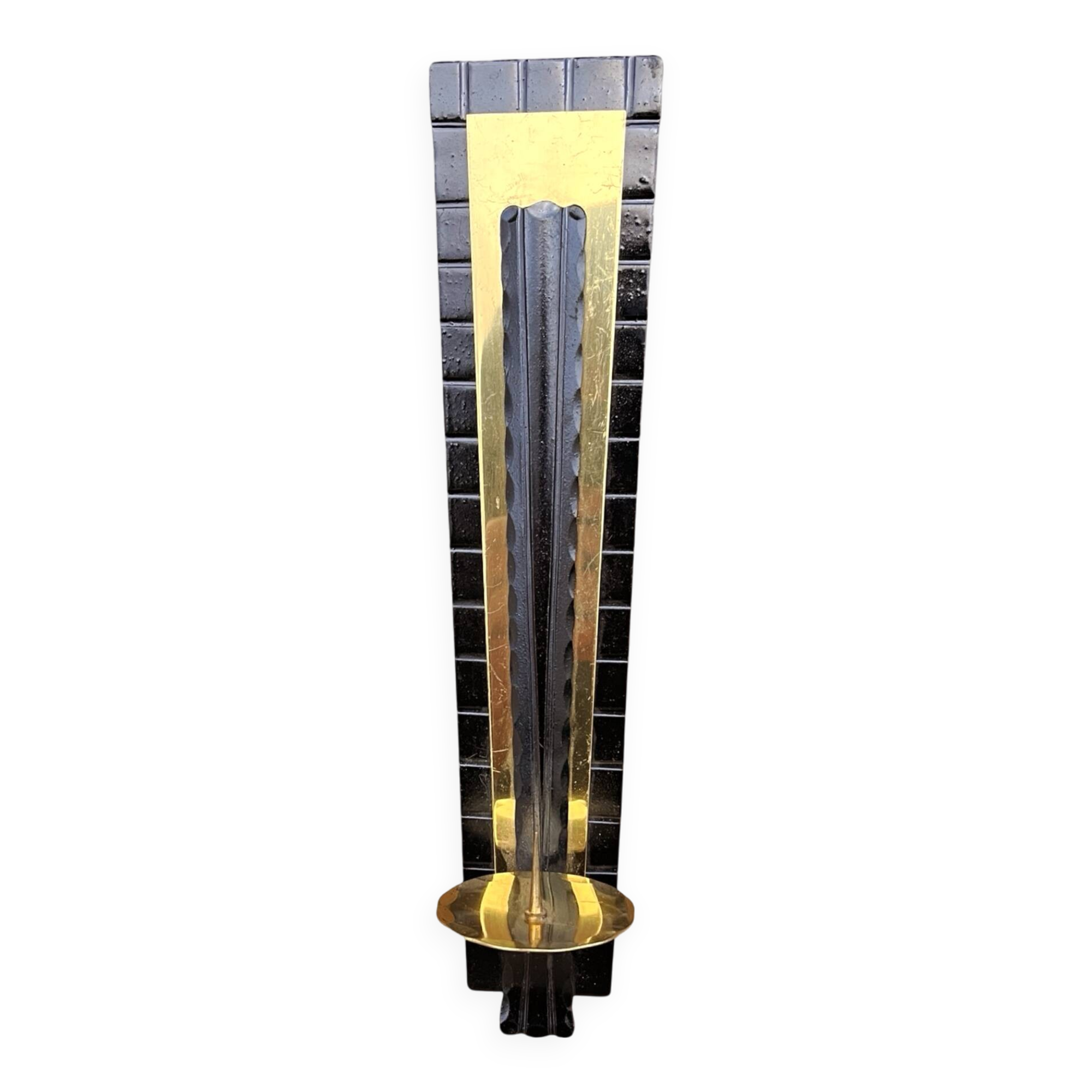 Modernist brass hanging candlestick, Austria 1960s