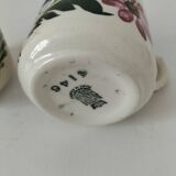 Duo de tasses anciennes Saint-Amand – Décor floral 4146 (années 1930–50)