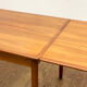 Extendable mid century teak dining table with pull out leaves, denmark, 1950s