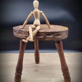 Oval tripod stool worked