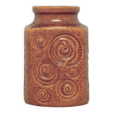 vintage brown fossil West Germany vase by Scheurich