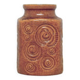 vintage brown fossil West Germany vase by Scheurich