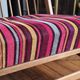 Oak rocking chair with fabric cushion, Denmark, 1960.