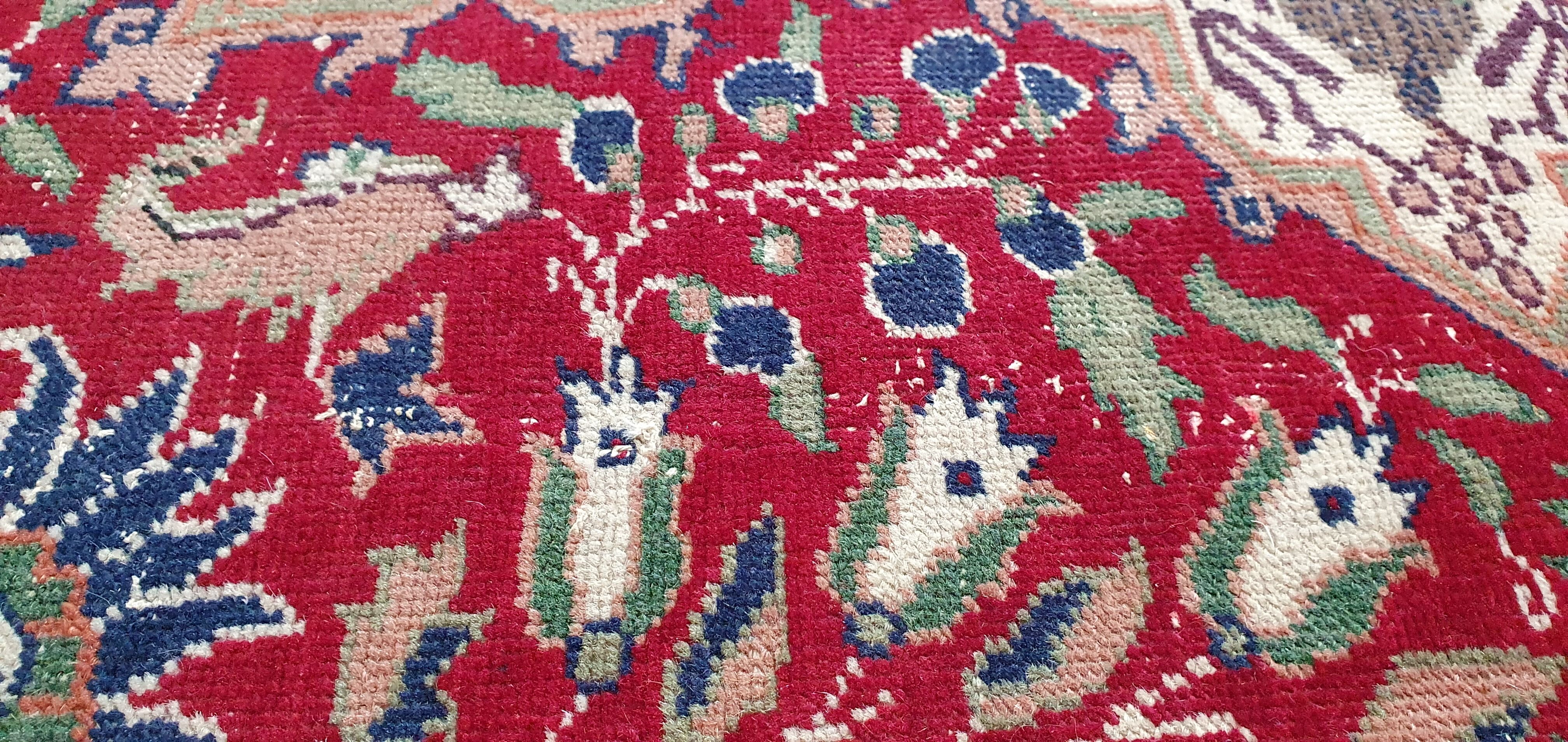 Carpet kayseri turkey, hand knotted pure wool and cotton. perfect condition. 200 x 300 cm. 1970.