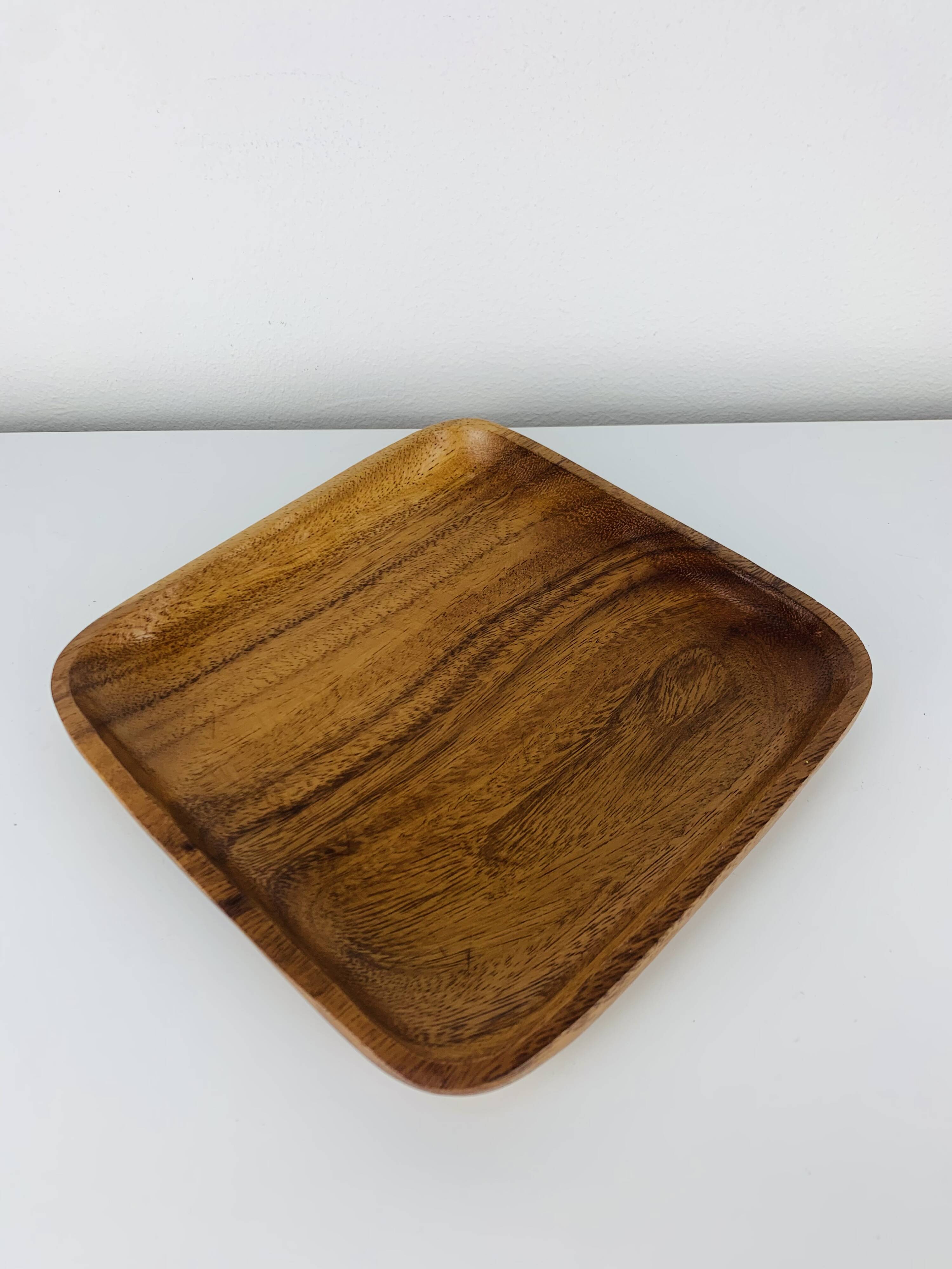 Scandinavian square teak pocket emptier, 1960s