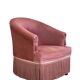 Pink velvet toad armchair 1970