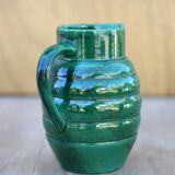 Pitcher St Clément France Lorraine 869, green pitcher, ceramic pitcher
