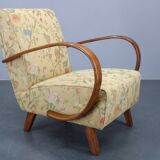1950s Refurbished Jindrich Halabala  Armchair, Czechoslovakia