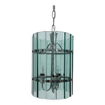 Suspension en verre Veca des années 70, Italie.